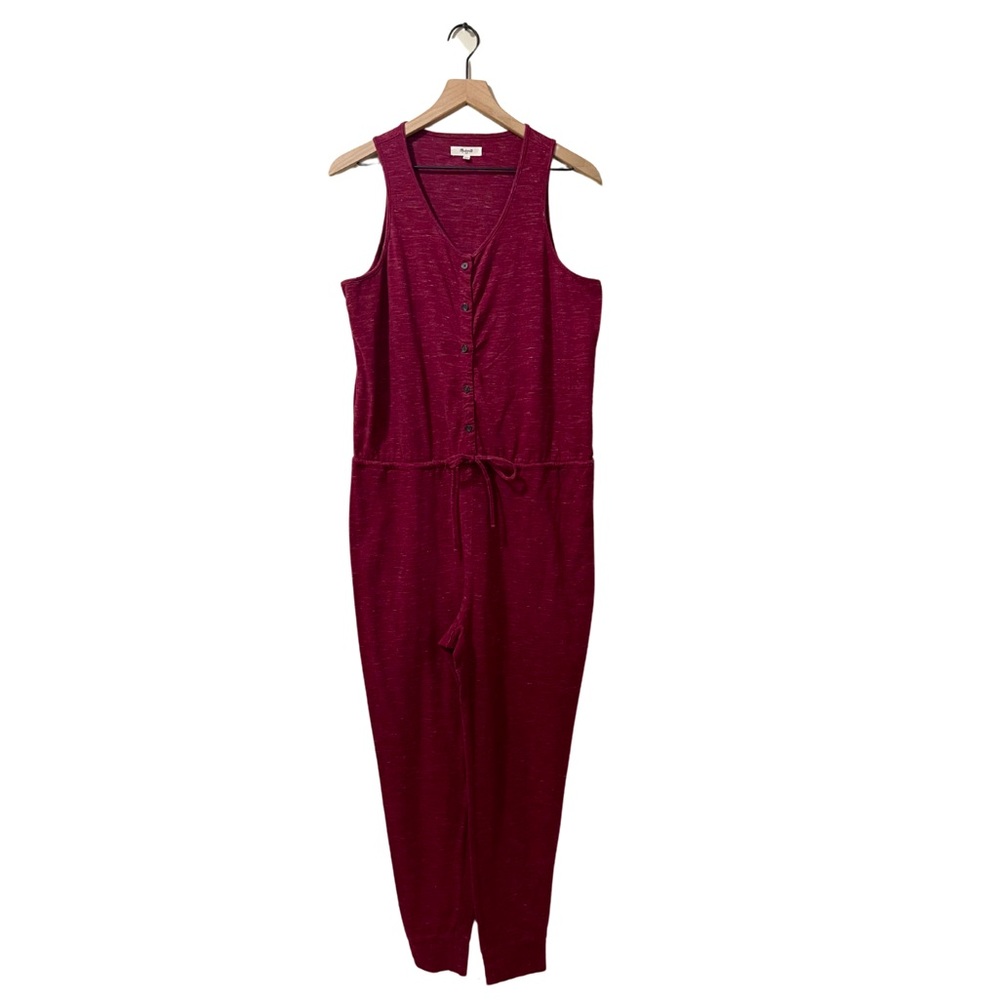 Madewell Cranberry Red Casual Sleeveless Jumpsuit Size Medium